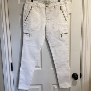 MICHAEL Michael Kors Cargo Style White Denim, Size 8